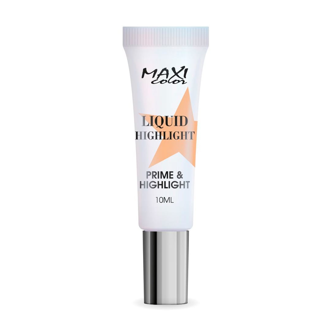 Рідкий хайлайтер для обличчя Maxi Color Liquid Highlight Prime &amp; Highlight 01 Pearl, 10 мл